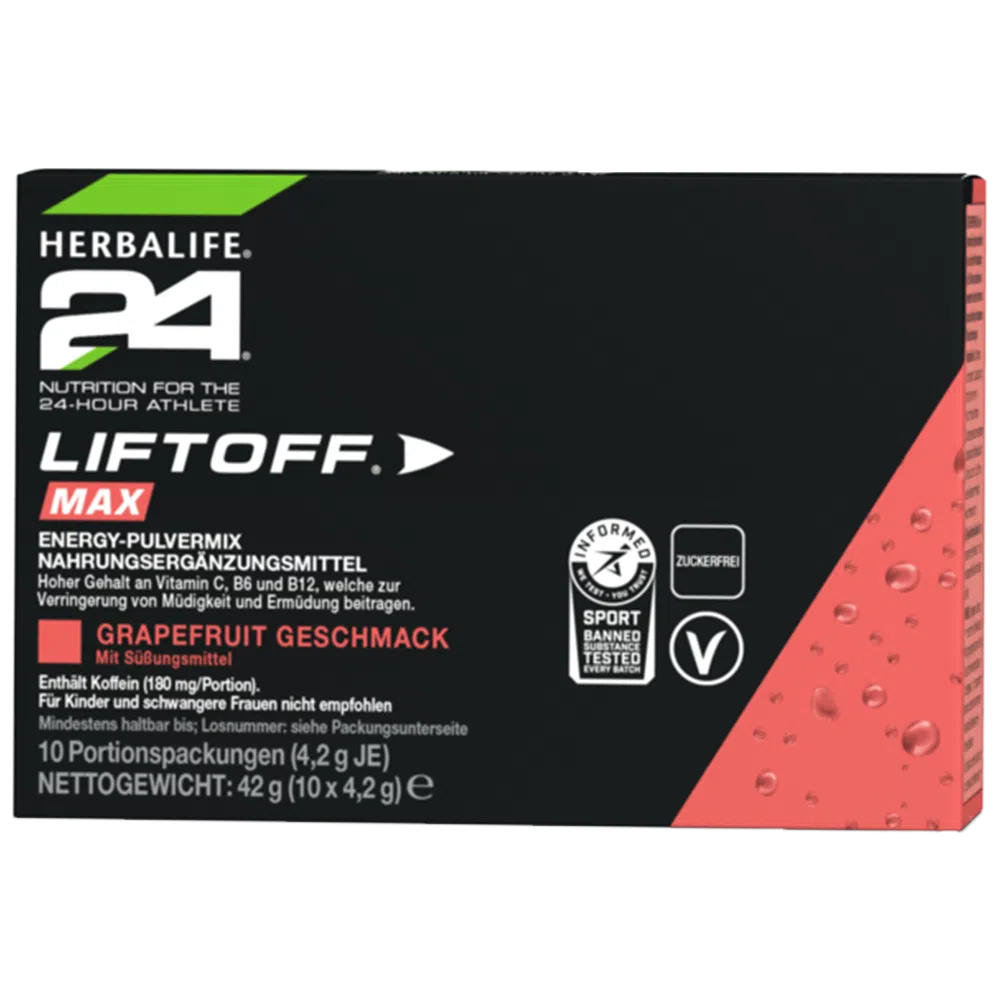 H24 LiftOff Max Grapefruit Geschmack 10 Portionspackungen