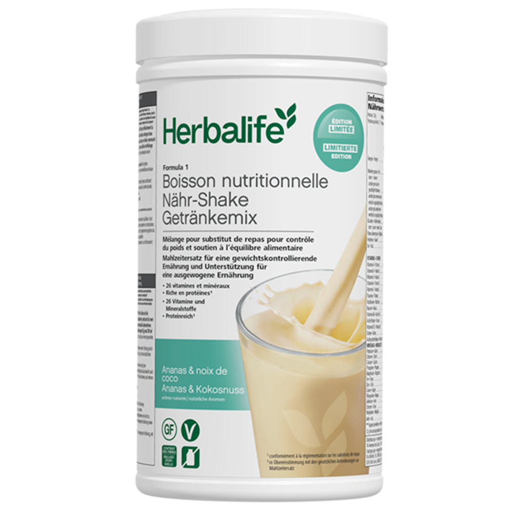 Herbalife Formula1-Shake Ananas & Kokosnuss Saisonale Edition Shake 550g